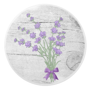 Bouton De Porte En Céramique Bouquet de lavande