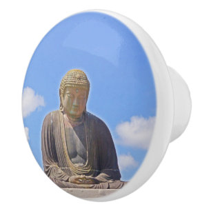 Bouton De Porte En Céramique bouton céramique personnalisé/ "BUDDHA"
