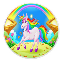 Bouton céramique Unicorns précieux