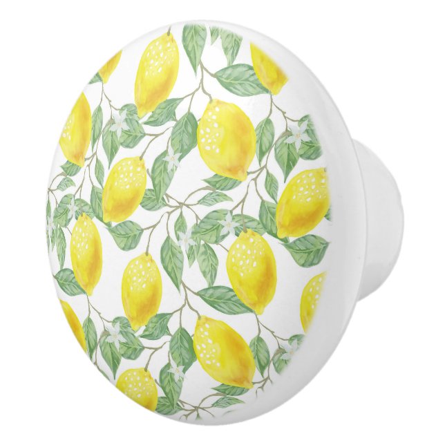 Bouton De Porte En Céramique Bouton-Citrons en céramique de Cabinet (Droite)