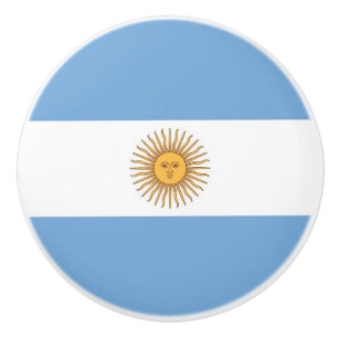 Bouton De Porte En Céramique Bouton en céramique avec drapeau d'Argentine