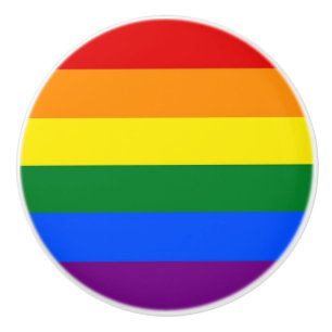 Bouton De Porte En Céramique Bouton en céramique avec drapeau de Fierté de LGBT