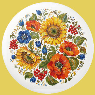 Bouton De Porte En Céramique Bouton en céramique d'art populaire ukrainien Petr