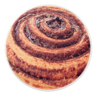 Bouton De Porte En Céramique Bouton en céramique de petit pain de cannelle