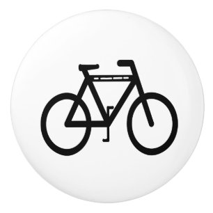 Bouton De Porte En Céramique Bouton en céramique de recyclage noir et blanc