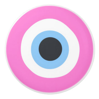 Bouton De Porte En Céramique bouton en céramique d'œil mauvais rose
