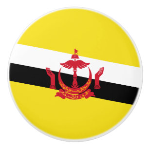 Bouton De Porte En Céramique Bouton en céramique du drapeau patriotique de Brun