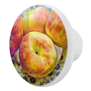 Bouton De Porte En Céramique Bouton en céramique en forme de bol de pommes