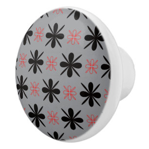 Bouton De Porte En Céramique Bouton en céramique floral rétro moderne