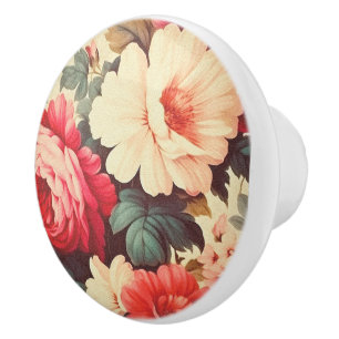 Bouton De Porte En Céramique Bouton en céramique Grandeur Garden Bloom