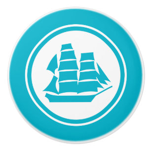 Bouton De Porte En Céramique Bouton en céramique nautique de bateau de pirate