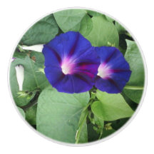 Bouton en céramique personnalisé avec fleurs