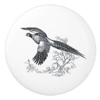 Bouton en céramique personnalisée Pheasant à cou c