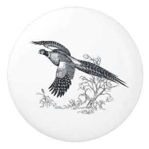 Bouton De Porte En Céramique Bouton en céramique personnalisée Pheasant à cou c
