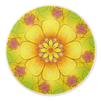 Bouton De Porte En Céramique Bouton en céramique Rose et tasse à beurre