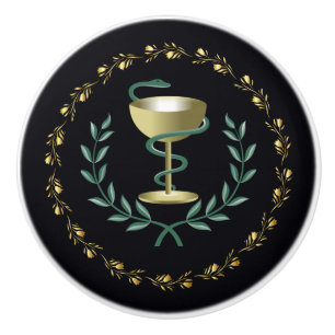 Bouton De Porte En Céramique Bowl Of Hygieia~Pharmacie~Apothecary~Dispensaire ~