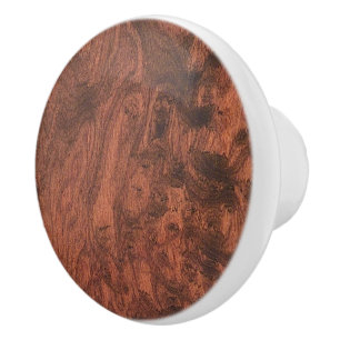 Bouton De Porte En Céramique Burl Mahogany Wood Texture Imprimer