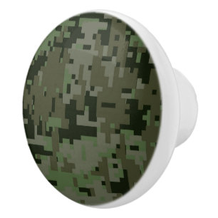Bouton De Porte En Céramique Camouflage Camo numérique Deep Woods personnalisab