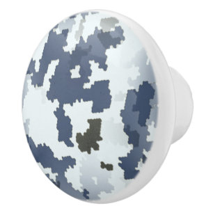 Bouton De Porte En Céramique Camouflage d'hiver