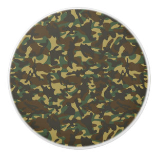 Bouton De Porte En Céramique Camouflage forestier