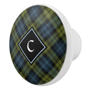 Bouton De Porte En Céramique Campbell Tartan Ceramic Knob