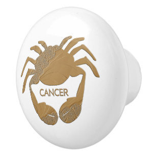 Bouton De Porte En Céramique Cancer Crabe Zodiaque