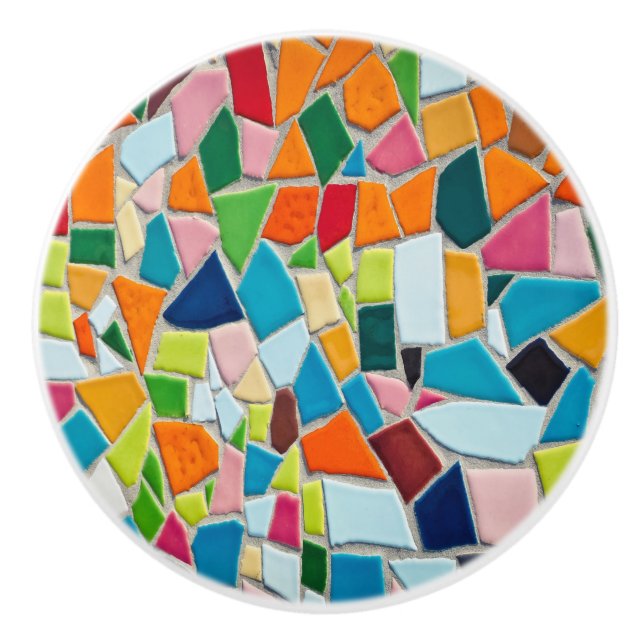 Bouton De Porte En Céramique Carreaux de mosaïque (Devant)