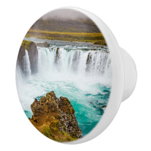 Bouton De Porte En Céramique Cascade de Godafoss, Islande