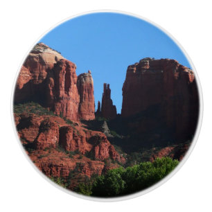 Bouton De Porte En Céramique Cathedral Rock à Sedona Arizona Monument