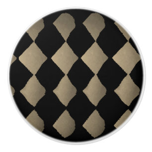 Bouton De Porte En Céramique Ceramic Knob "Arlequin-Sepia"