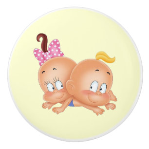 Bouton De Porte En Céramique Ceramic Knob / Baby Boy and Girl