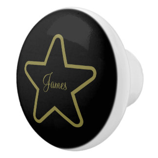 Bouton De Porte En Céramique Ceramic Knob Personnalisé Star