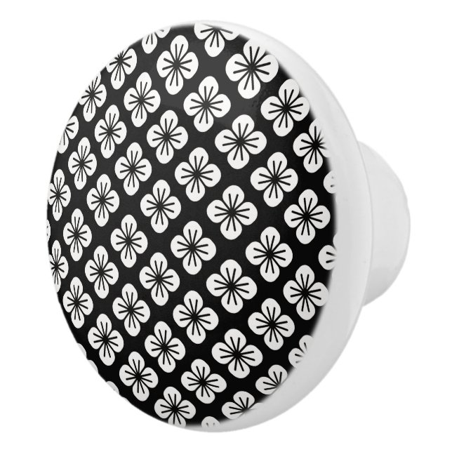 Bouton De Porte En Céramique Céramique Armoire Fleurs de Knob Imprimer (Droite)