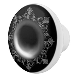 Bouton De Porte En Céramique Céramique noir