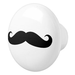 Bouton De Porte En Céramique Céramique personnalisée avec conception de moustac
