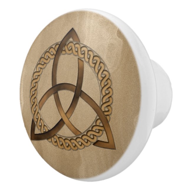 Bouton De Porte En Céramique Cercle de trinité triquetra celtique (Droite)