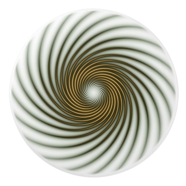 Bouton De Porte En Céramique Cercle d'or (Devant)