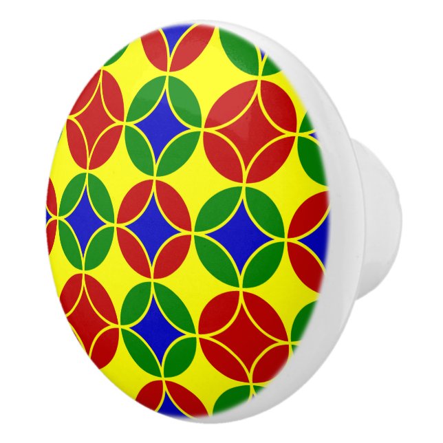 Bouton De Porte En Céramique Cercles primaires-01-KNOB CÉRAMIQUE (Droite)