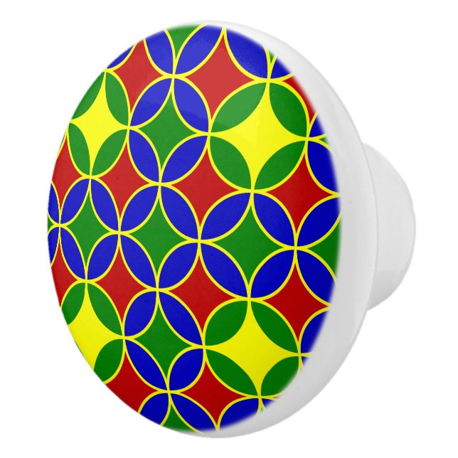 Bouton De Porte En Céramique Cercles primaires-05-KNOB CÉRAMIQUE (Droite)