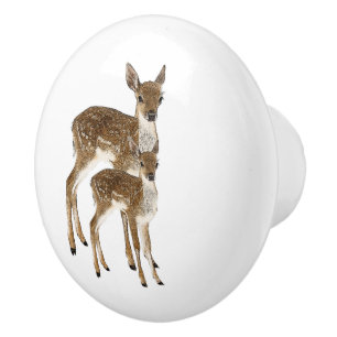 Bouton De Porte En Céramique Cerf