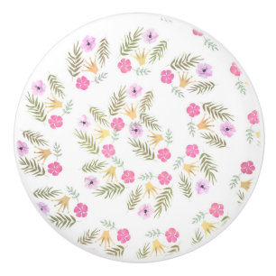 Bouton De Porte En Céramique Chambre de princesse pour filles aux fleurs rustiq