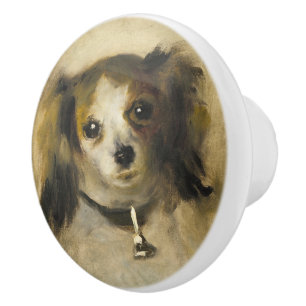 Bouton De Porte En Céramique Chef de chien, Auguste Renoir Art