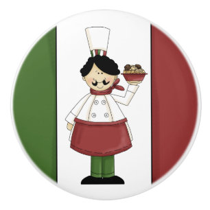 Bouton De Porte En Céramique Chef italien #3
