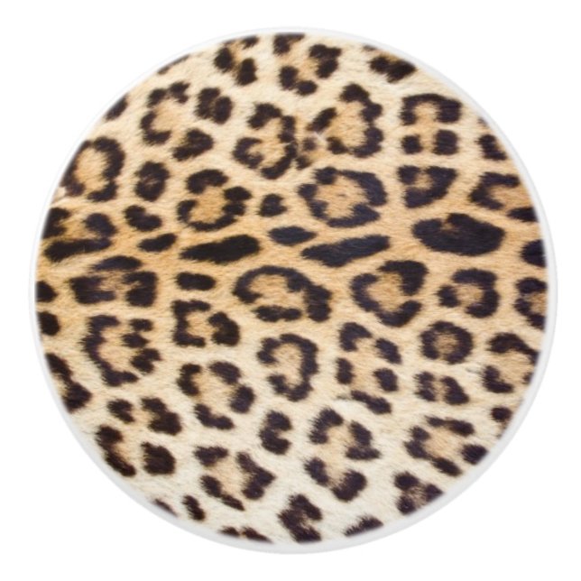 Bouton De Porte En Céramique Cheveux de léopard (Devant)