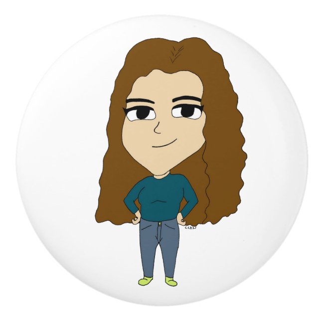 Bouton De Porte En Céramique chibi (Devant)