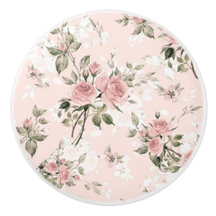 Bouton De Porte En Céramique Chic chic, français chic, vintage, floral, rustiqu