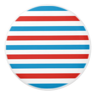 Bouton De Porte En Céramique chicago ville USA drapeau américain bandes motif b