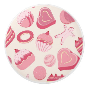 Bouton De Porte En Céramique Chocolat et pâtisseries motif 2