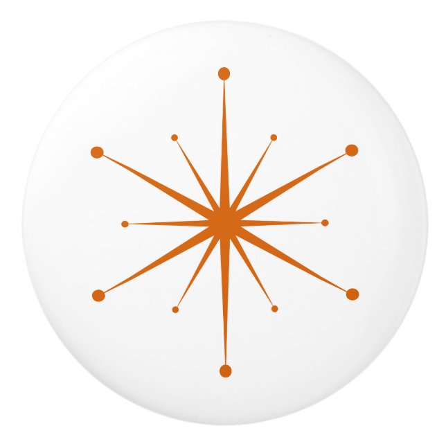 Bouton De Porte En Céramique Choisissez vos propres couleurs Retro Starburst at (Devant)