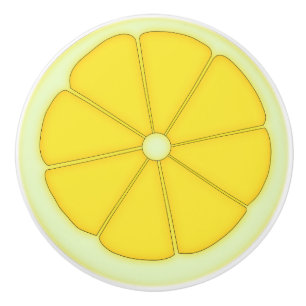 Bouton De Porte En Céramique Citron